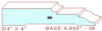 Baseboard 4" - 36 Baseboard 4" - 36