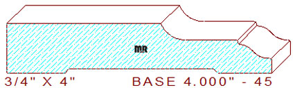 Baseboard 4" - 45 Baseboard 4" - 45