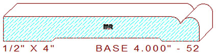 Baseboard 4" - 52 Baseboard 4" - 52