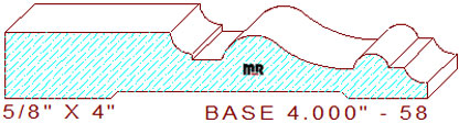 Baseboard 4" - 58 Baseboard 4" - 58