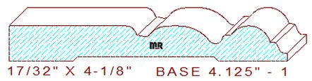 Baseboard 4-1/8" - 1 Baseboard 4-1/8" - 1