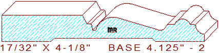 Baseboard 4-1/8" - 2 Baseboard 4-1/8" - 2