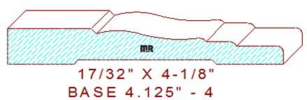 Baseboard 4-1/8" - 4 Baseboard 4-1/8" - 4