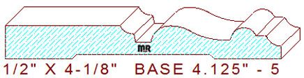 Baseboard 4-1/8" - 5 Baseboard 4-1/8" - 5