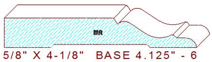 Baseboard 4-1/8" - 6 Baseboard 4-1/8" - 6