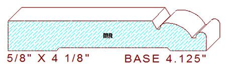 Baseboard 4-1/8" 