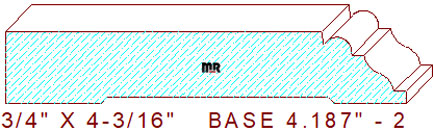 Baseboard 4-3/16" - 2 Baseboard 4-3/16" - 2