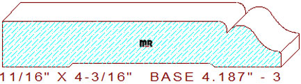 Baseboard 4-3/16" - 3 Baseboard 4-3/16" - 3