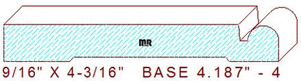 Baseboard 4-3/16" - 4 Baseboard 4-3/16" - 4