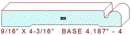 Baseboard 4-3/16" - 4