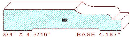 Baseboard 4-3/16" Baseboard 4-3/16"