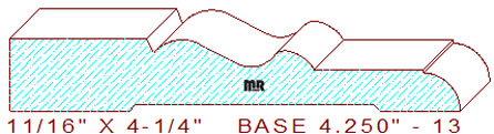 Baseboard 4-1/4" - 13 Baseboard 4-1/4" - 13