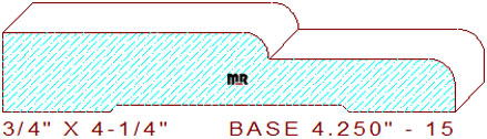 Baseboard 4-1/4" - 15 Baseboard 4-1/4" - 15