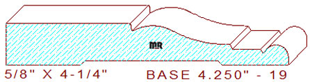 Baseboard 4-1/4" - 19 Baseboard 4-1/4" - 19
