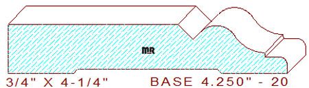 Baseboard 4-1/4" - 20 Baseboard 4-1/4" - 20