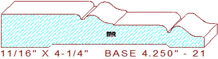 Baseboard 4-1/4" - 21 Baseboard 4-1/4" - 21