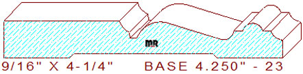 Baseboard 4-1/4" - 23 Baseboard 4-1/4" - 23