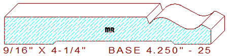Baseboard 4-1/4" - 25 Baseboard 4-1/4" - 25