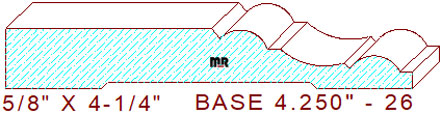 Baseboard 4-1/4" - 26 Baseboard 4-1/4" - 26
