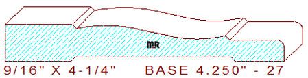 Baseboard 4-1/4" - 27 Baseboard 4-1/4" - 27