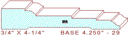 Baseboard 4-1/4" - 29 Baseboard 4-1/4" - 29