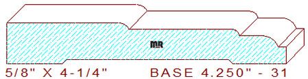 Baseboard 4-1/4" - 31 Baseboard 4-1/4" - 31