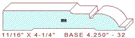Baseboard 4-1/4" - 32 Baseboard 4-1/4" - 32