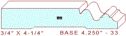 Baseboard 4-1/4" - 33 Baseboard 4-1/4" - 33