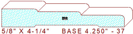 Baseboard 4-1/4" - 37 Baseboard 4-1/4" - 37