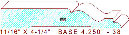 Baseboard 4-1/4" - 38 Baseboard 4-1/4" - 38