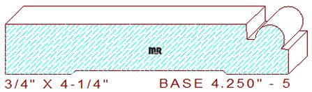 Baseboard 4-1/4" - 5 Baseboard 4-1/4" - 5
