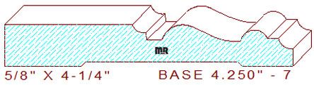 Baseboard 4-1/4" - 7 Baseboard 4-1/4" - 7