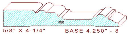 Baseboard 4-1/4" - 8 Baseboard 4-1/4" - 8