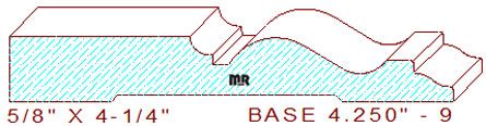 Baseboard 4-1/4" - 9 Baseboard 4-1/4" - 9