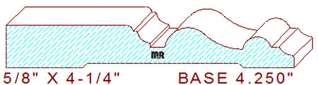 Baseboard 4-1/4"