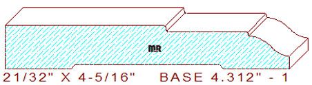 Baseboard 4-5/16" - 1 Baseboard 4-5/16" - 1