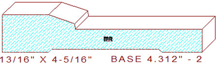 Baseboard 4-5/16" - 2 Baseboard 4-5/16" - 2
