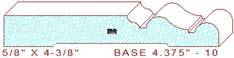 Baseboard 4-3/8" - 10 Baseboard 4-3/8" - 10