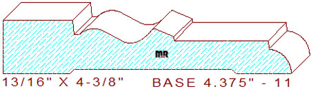 Baseboard 4-3/8" - 11 Baseboard 4-3/8" - 11