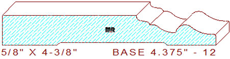 Baseboard 4-3/8" - 12 Baseboard 4-3/8" - 12