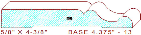 Baseboard 4-3/8" - 13 Baseboard 4-3/8" - 13