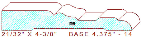 Baseboard 4-3/8" - 14 Baseboard 4-3/8" - 14