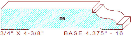 Baseboard 4-3/8" - 16