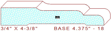 Baseboard 4-3/8" - 18 Baseboard 4-3/8" - 18