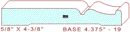 Baseboard 4-3/8" - 19