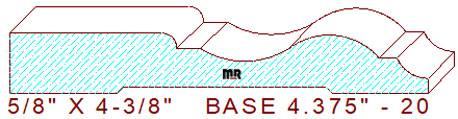 Baseboard 4-3/8" - 20 Baseboard 4-3/8" - 20