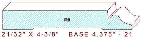 Baseboard 4-3/8" - 21 Baseboard 4-3/8" - 21