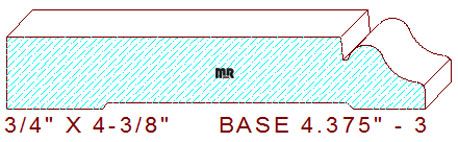 Baseboard 4-3/8" - 3 Baseboard 4-3/8" - 3