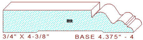 Baseboard 4-3/8" - 4 Baseboard 4-3/8" - 4