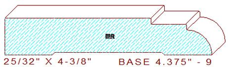 Baseboard 4-3/8" - 9 Baseboard 4-3/8" - 9